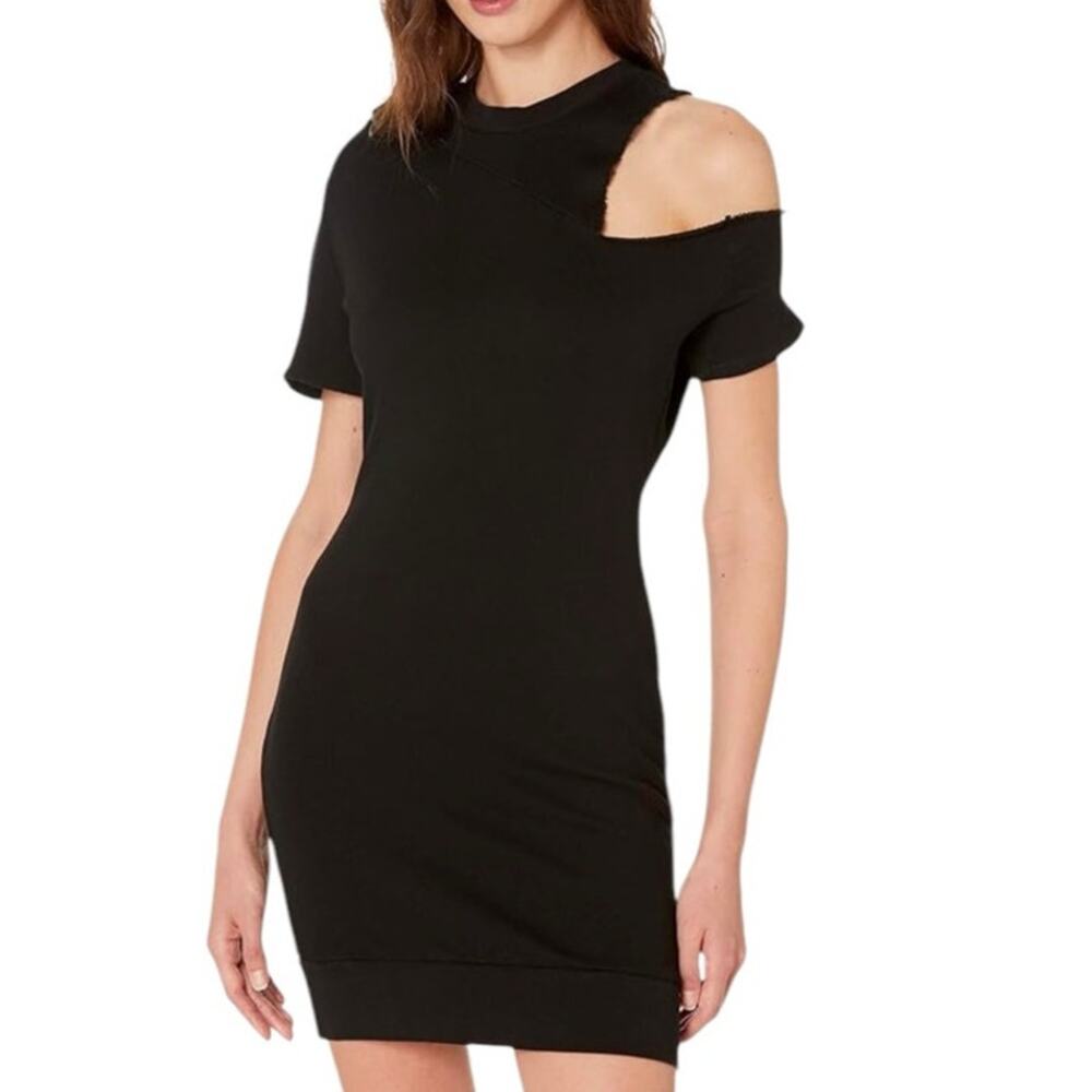 Philanthropy Revolve Brea Cold Shoulder Distressed Knit Dress Size Large NEW